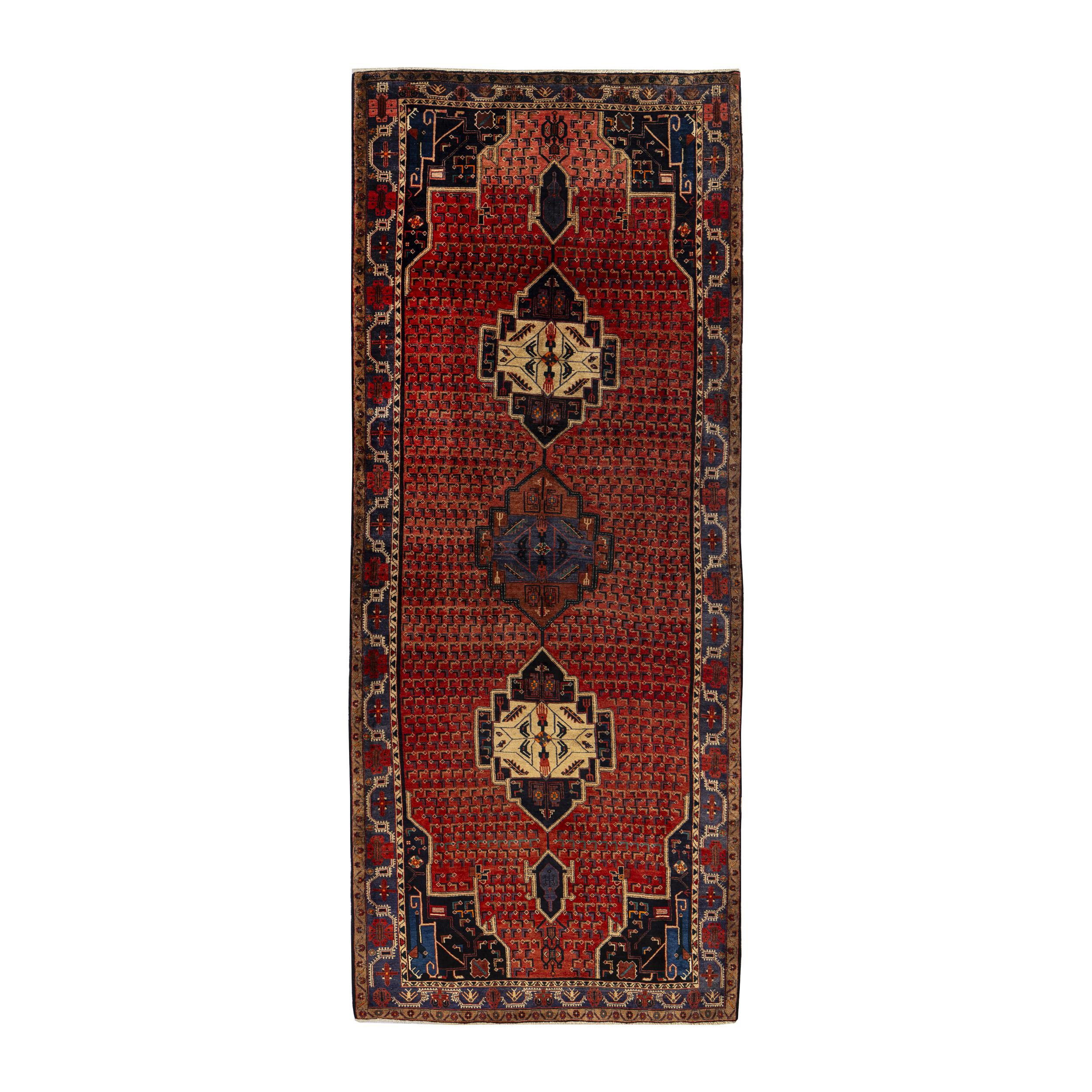 Six-meter hand-knotted rug Exquisite 6m Hand-Knotted Kurdish Rug - Antique