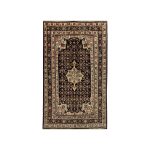 Exquisite Bijar Hand-Knotted Wool Rug | Antique Navy Design