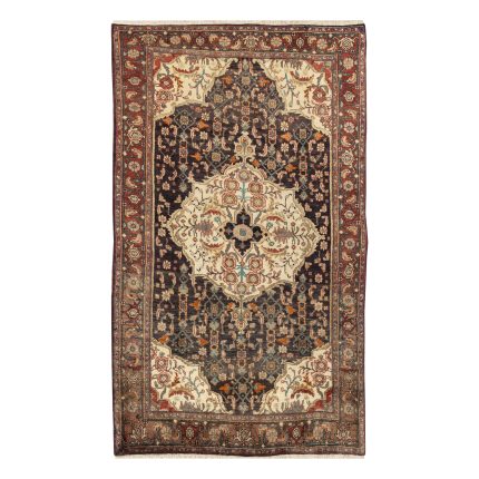 Luxurious Hand-Knotted Gros Bijar Design Rug - 3m - Navy