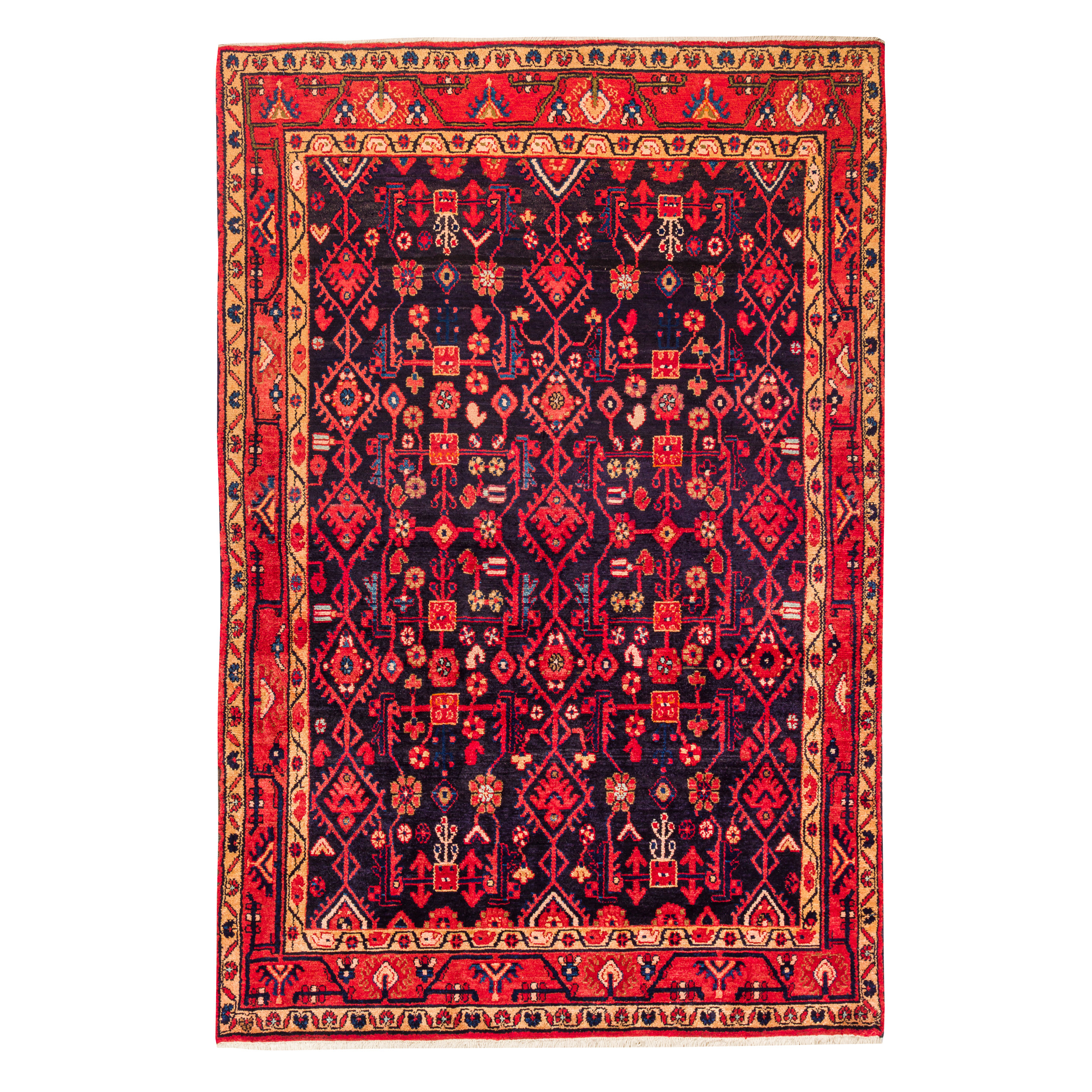 Three-meter hand-knotted rug Luxurious Borujerd Handmade Wool Rug - Traditional Natural Dyeing