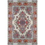 Luxurious Hand-Knotted Silk and Fleece Khatibi Rug from Tabriz