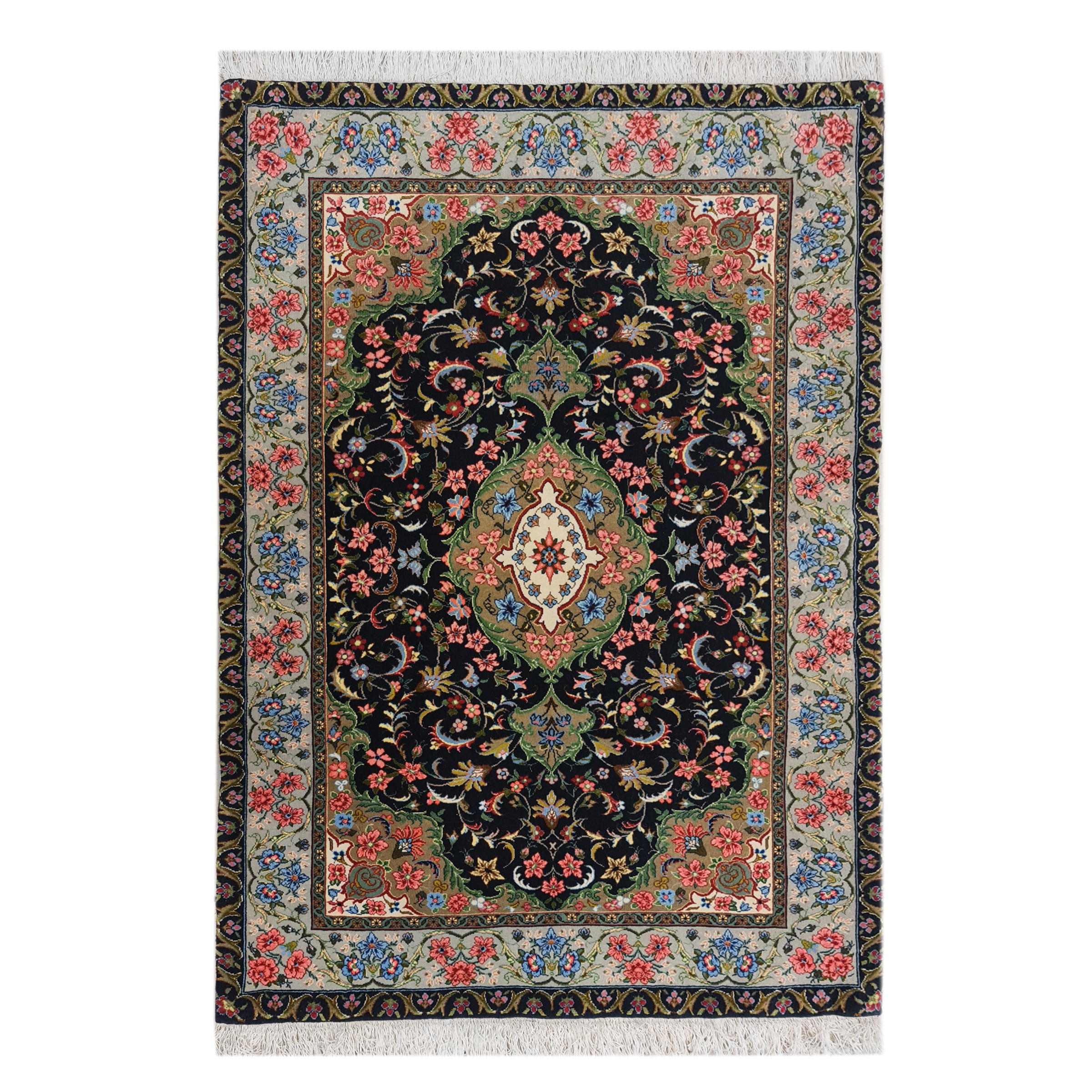 Two meter hand-knotted rug Luxurious Bijar Model 2m Hand-Knotted Wool Rug