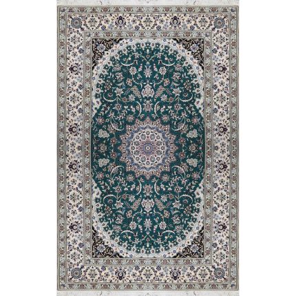 Luxurious Three-Meter Hand-Knotted Silk and Fleece Rug - Latraj Nayin