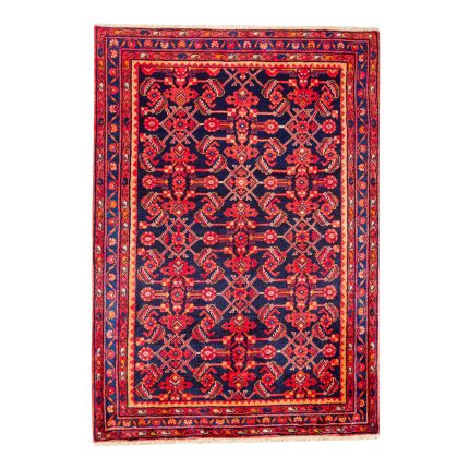 Luxurious Three-Meter Hand-Knotted Borujerd Rug in Navy