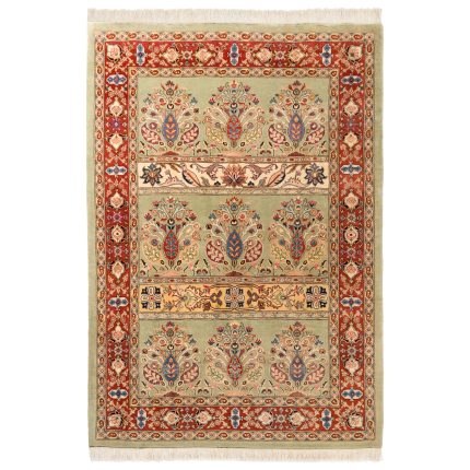 Luxurious Persian Four-Meter Hand-Knotted Wool Rug in Green | Harris
