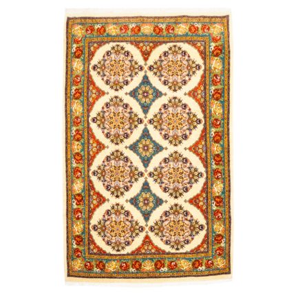 Luxurious Hand-Knotted Silk and Wool Rug from Sanandaj
