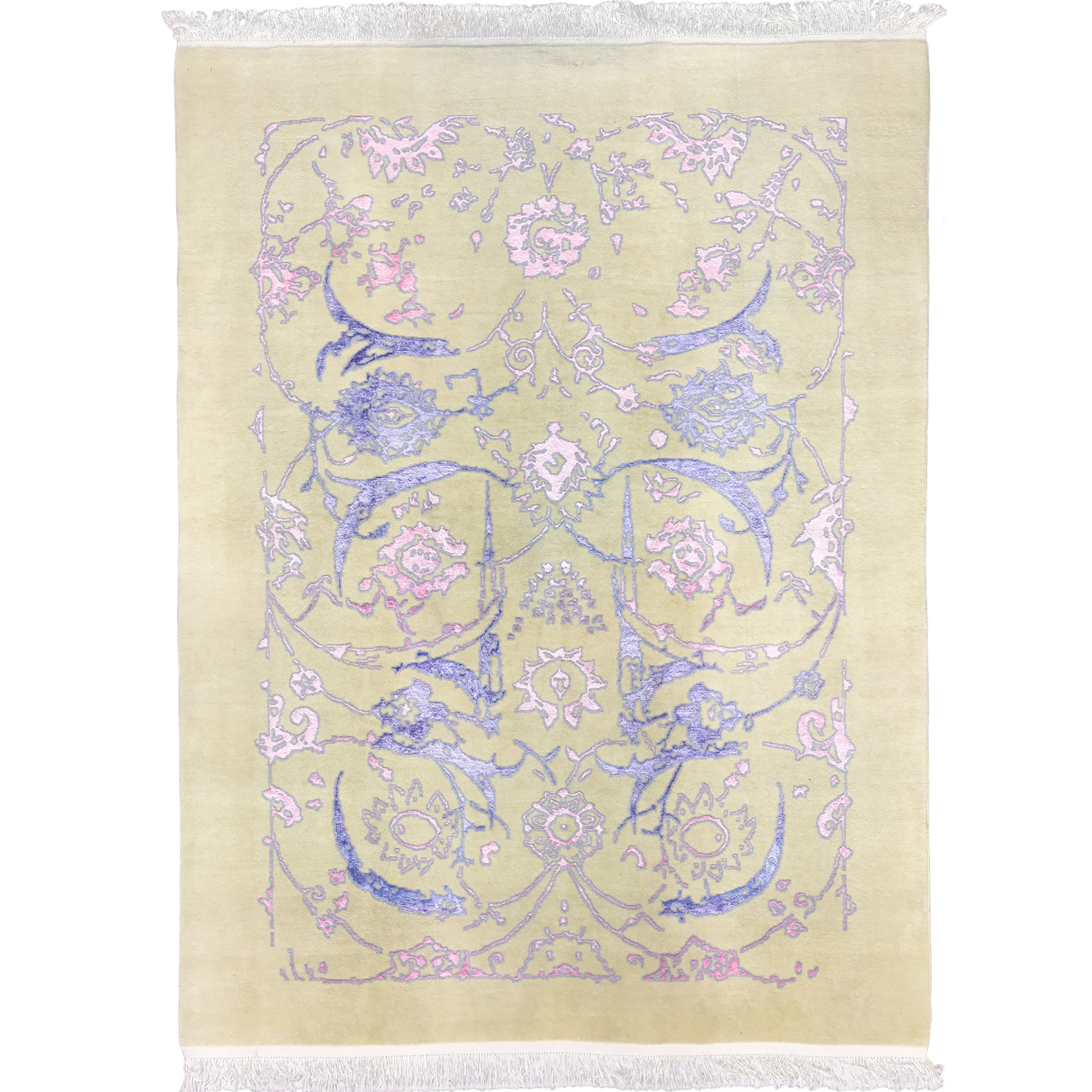 A four-meter hand-knotted rug by Naqshpour Luxurious 4m Hand-Knotted Silk & Wool Rug by Naqshpour | Tabriz Design