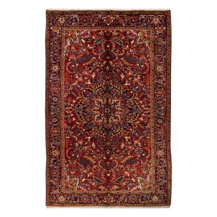 Luxurious Seven-Meter Hand-Knotted Harris Wool Rug in Lac Dye