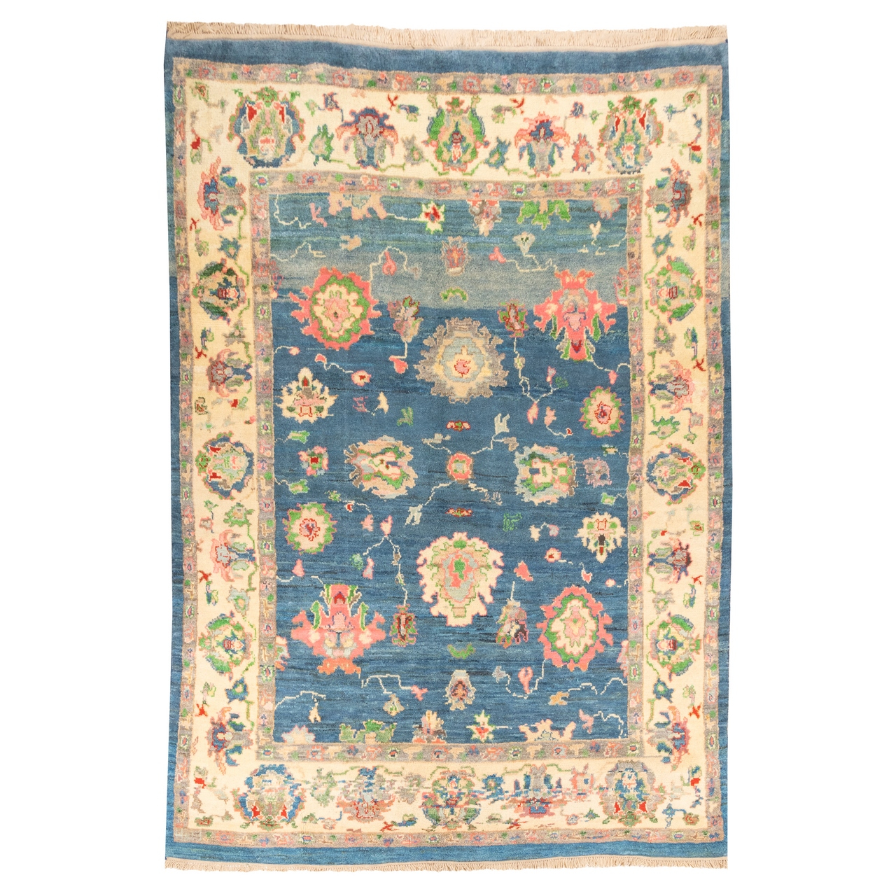 Seven and a half meter hand-knotted rug Luxurious Kashmar Hand-Knotted Rug - 7.5 Meter Blue Wool Beauty