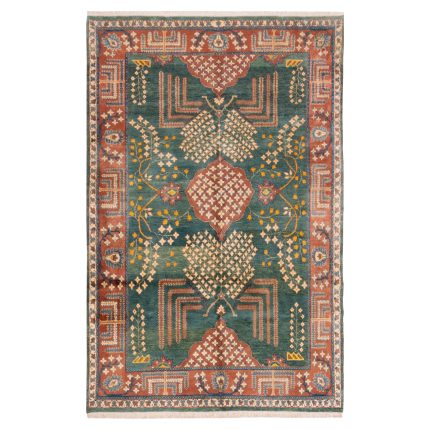 Luxurious Khorasan Wool Rug - Hand-Knotted 5.75m Green Beauty