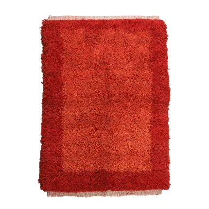 Luxurious Handmade Moroccan Kilim - Red Shaggy Rug