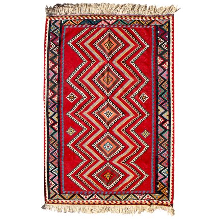 Elegant Qashqai Kilim Rug - Handmade Luxury Decor