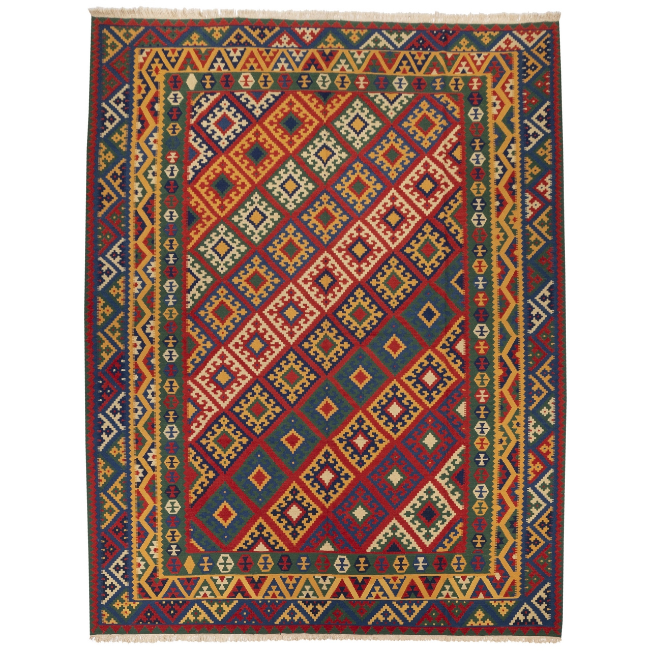 گلیم دستباف سیزده متری سی پرشیا کد 171675 Exquisite Thirteen-Meter Handmade Kilim from Persia